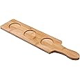 HinLot 2.7 inches Dia Base Beer Tasting Flight Set Wine Glasses Flight Boards Jars Serving Paddles (Square, 1) 3.5Wx15.5L