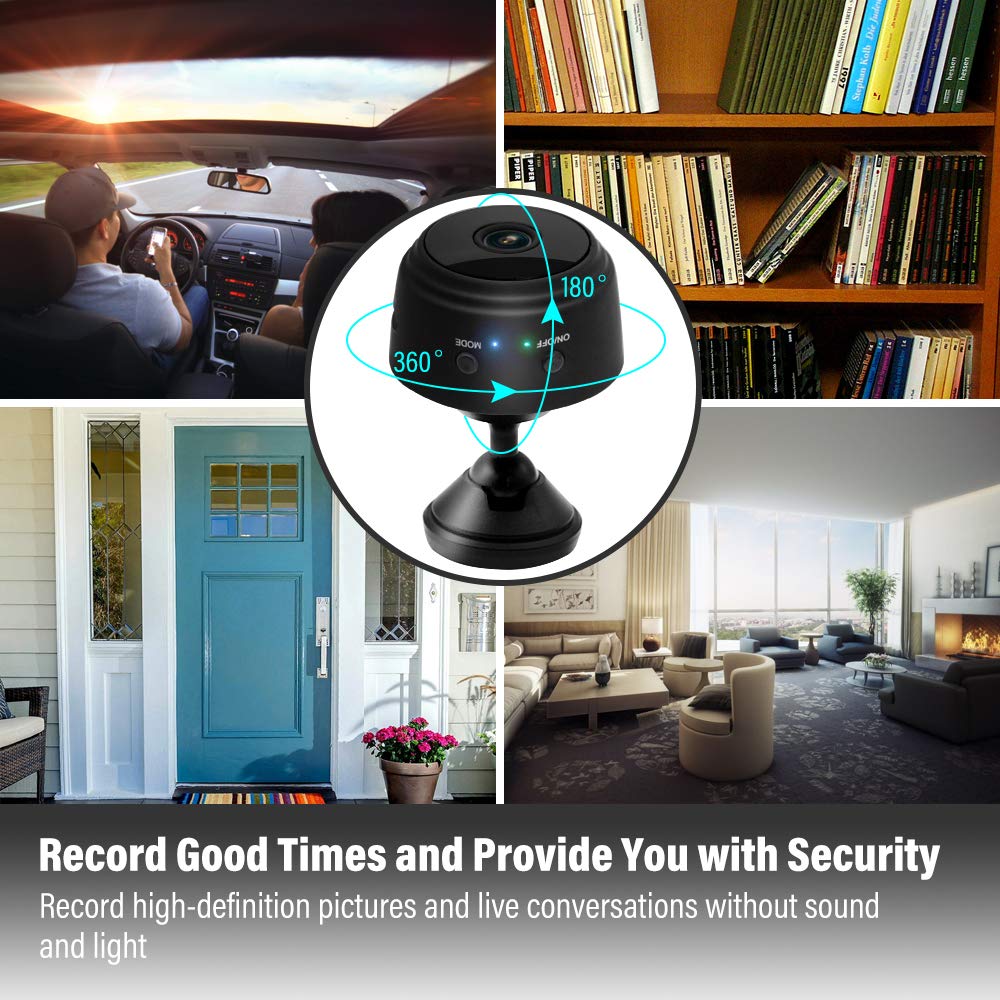 Veroyi Mini Hidden Spy Camera Full HD 1080P WiFi Wireless Remote Security Camera Nanny Cam Home Surveillance Camera