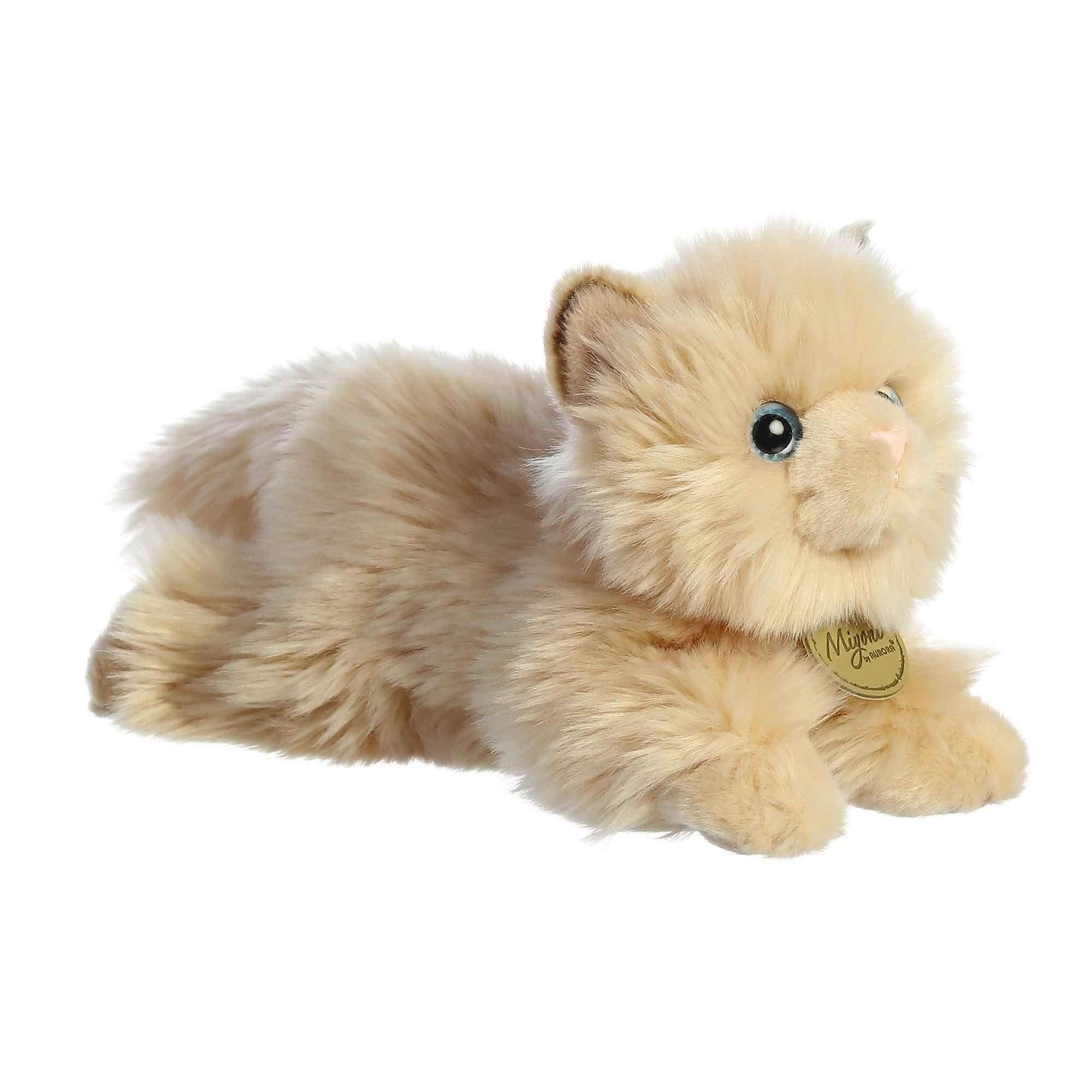 Photo 1 of Aurora® Realistic Miyoni® Persian Cat Stuffed Animal - Lifelike Detail - Cherished Companionship - Brown 8.5 Inches