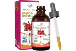 MMPANG Organic Rosehip Seed Oil 100% Pure Cold Pressed Unrefined Natural Rose Hip Oil (1oz / 30ml) for Anti-Aging, Acne Scar Treatment, Skin & Hair Care, Gua Sha Massage