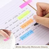 OWLKELA 1600pcs Sticky Tabs 8 Colour Index Flags Translucent Writable view 5