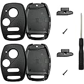 2Pcs Replacement Key Fob Cover Case fits for 2006 2007 2008 2009 2010 2011 Honda Accord Civic CRV Pilot Ridgeline Odyssey Key