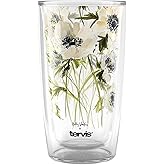 Tervis Kelly Ventura Floral Vista Crystal Collection White Wildflower Made in USA Double Walled Insulated Tumbler Travel Cup Keeps Drinks Cold & Hot, 16oz, White Wildflower