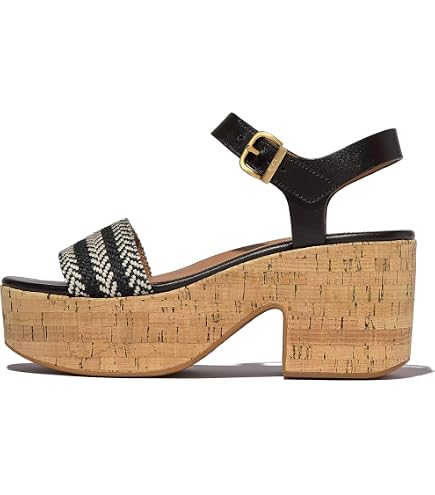 Amazon.com: FitFlop Eloise Cork-Wrap Leather Back-Strap Wedge
