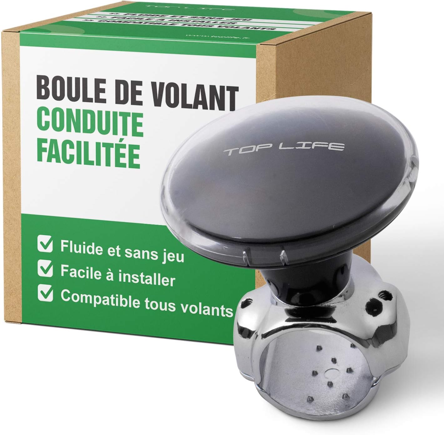 Adaptateur Quad Lock Top Cap Boule 1" - Compatible Bras RAM, Pour Montage Voiture, Camping-car