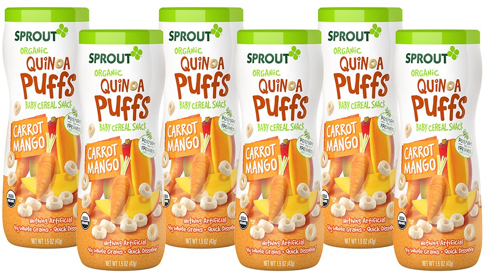 Sprout Organic Baby Food, Sprout Quinoa Puffs Organic Baby Snack, Apple Kale, 1.5