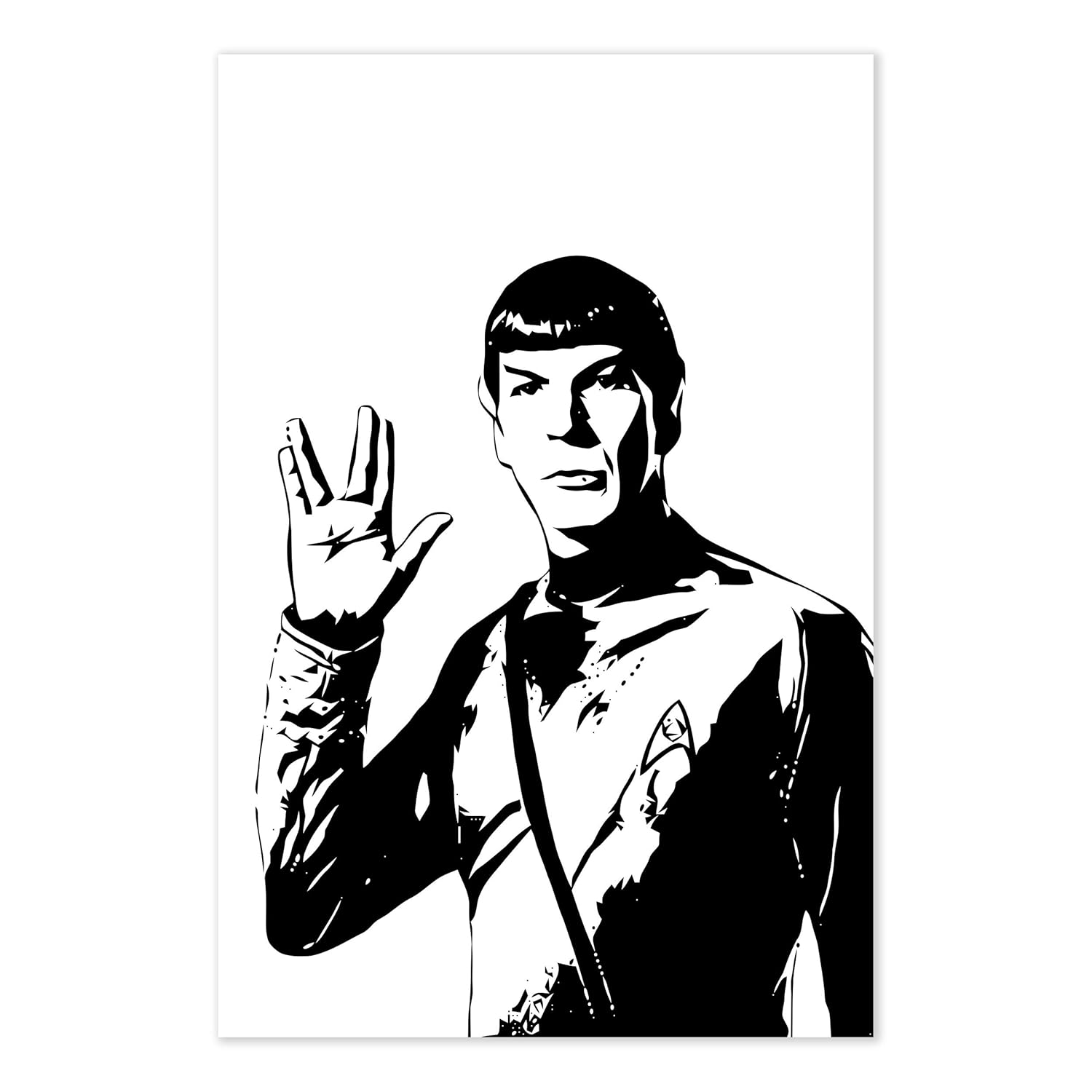 Vulcan Salute Art Print Star Trek Spock Poster