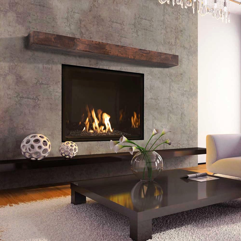 Rustica Hardware 48" Smith Mantel Shelf with Stain and Glaze