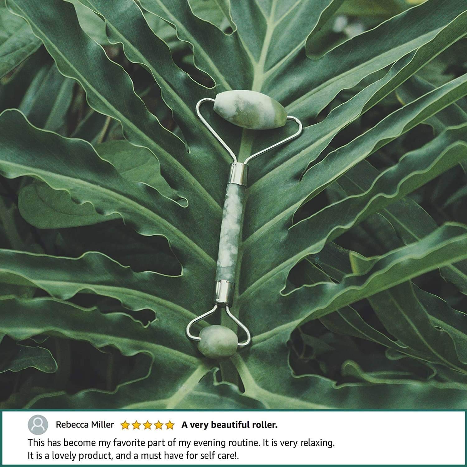 Jade Roller and Gua Sha Set - 100% Natural Jade Stone Roller & Gua Sha - Video Tutorial & Ebook Included - Real Jade Roller for Face: Beauty