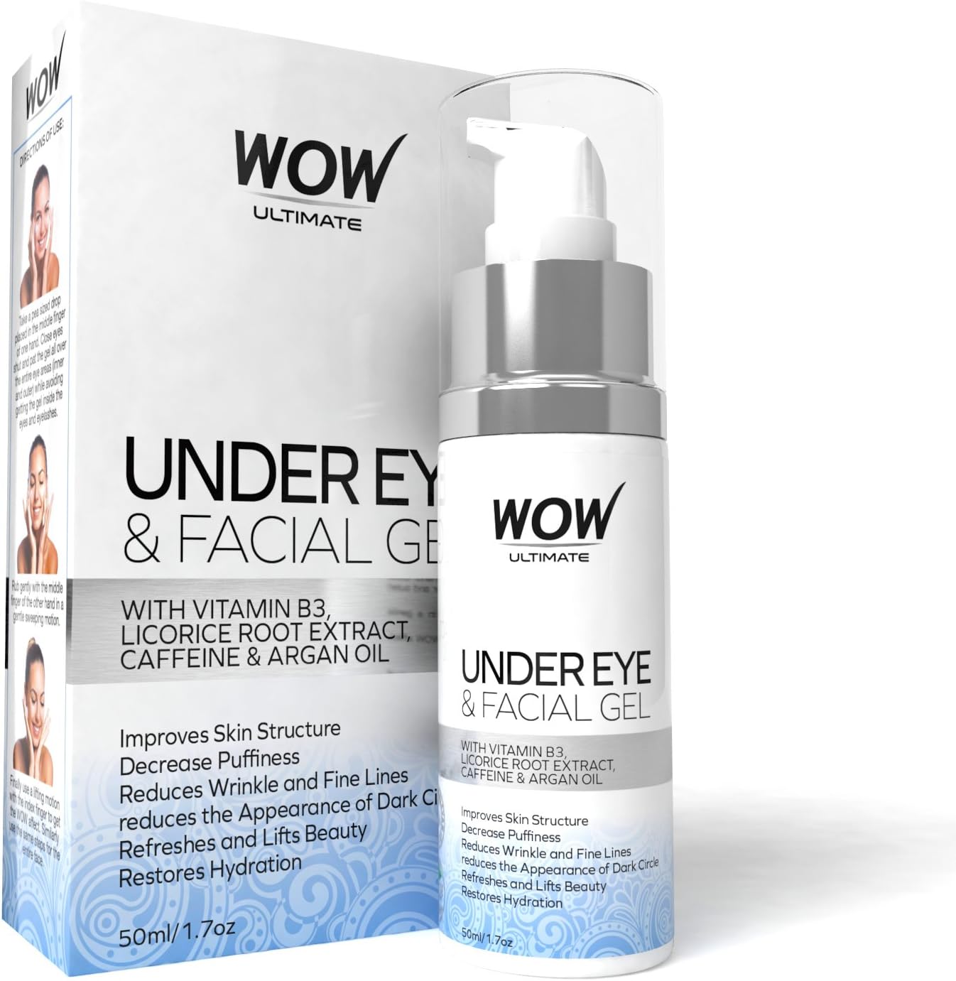 Best Under Eye & Dark Circles Solution by WOW Ultimate Under Eye & Facial Gel - 1.7 fl oz / 50 ml