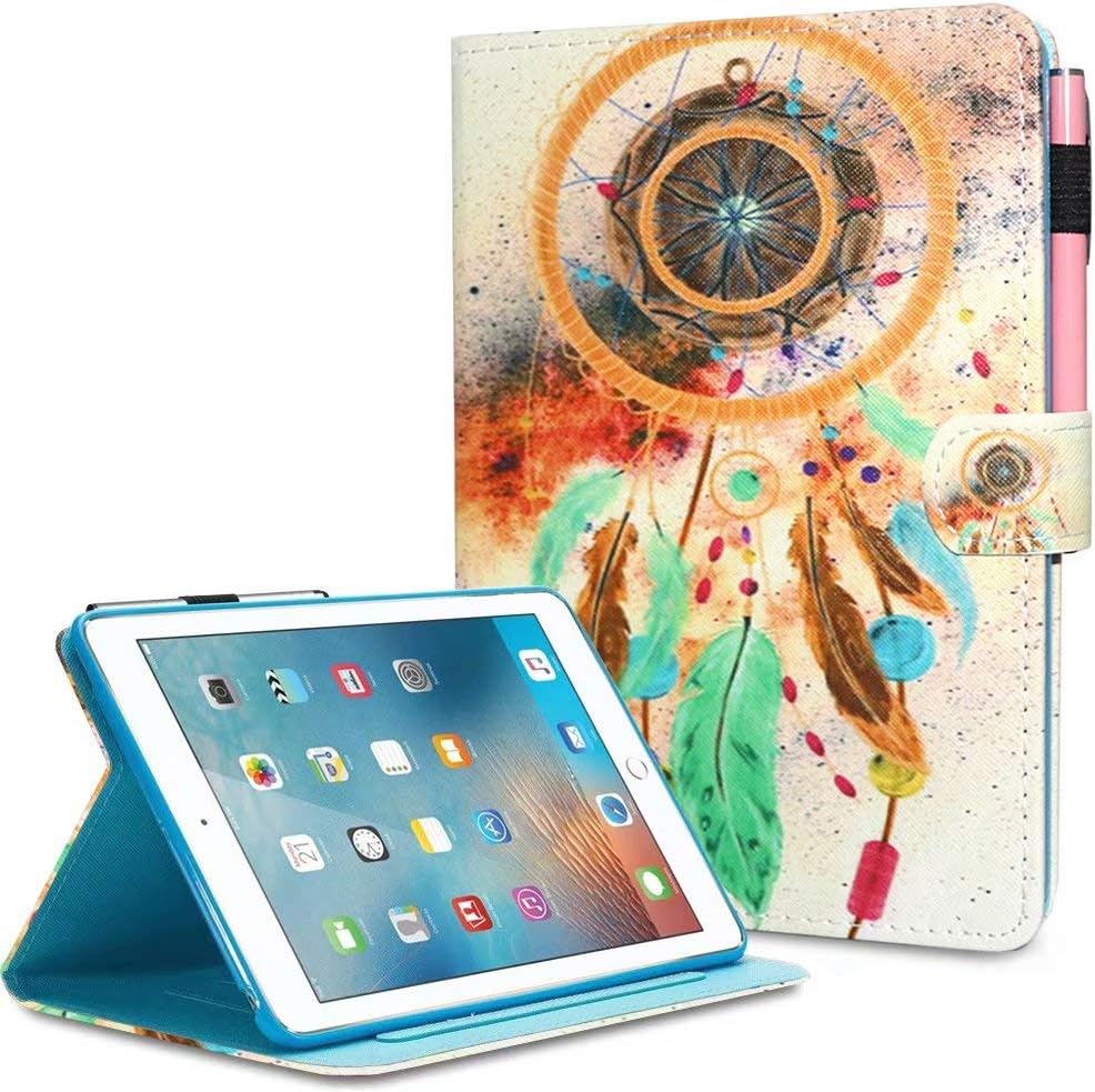 MOKASE iPad Mini Case, Mini 2/3 / 4/5 Case, Soft Tpu Gel Silicone Colorful Flexible Protective Case Cover for iPad Mini 1 2 3 4 5, Dreamcatcher