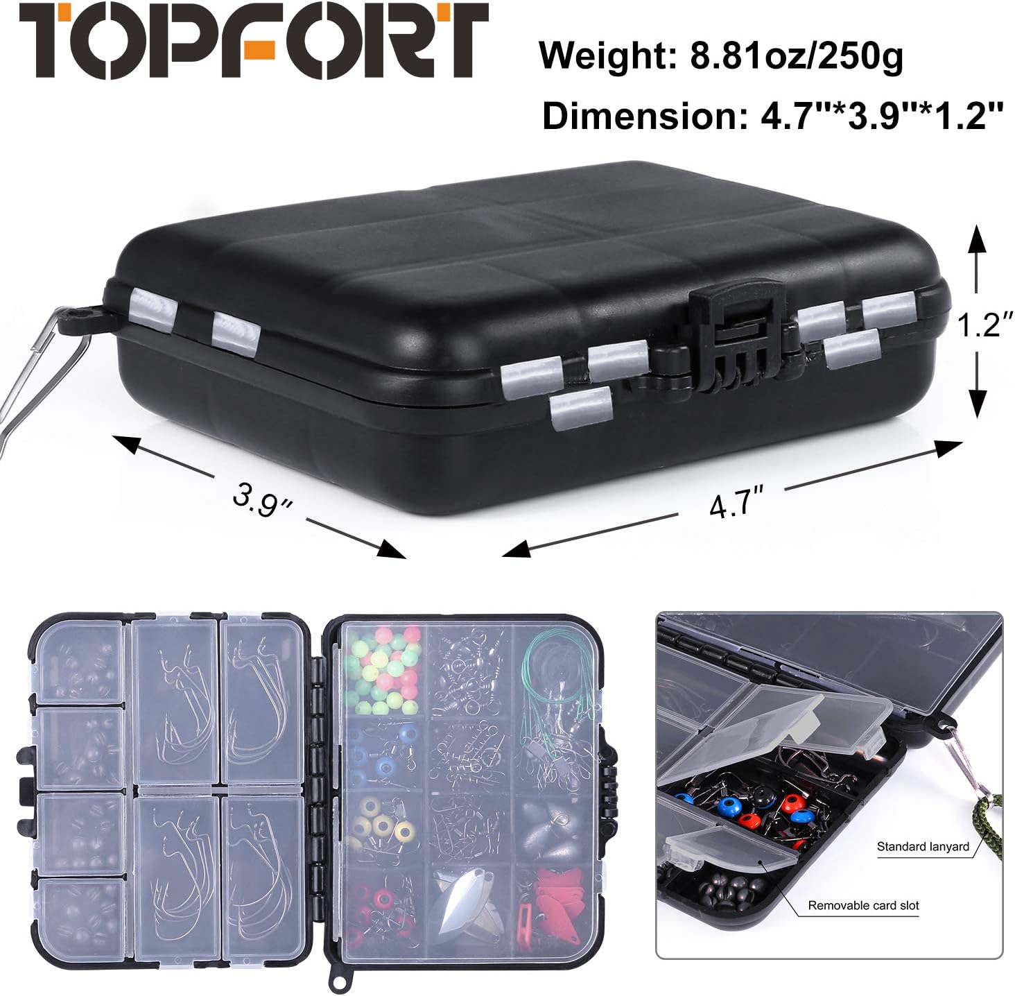 TOPFORT 187pcs Fishing Accessories Kit, Including Jig Hooks, Bullet Bass Casting Sinker Weights, Different Fishing Swivels Snaps, Sinker Slides, Fishing Line Beads, Fishing Set with Tackle Box… : Sports & Outdoors