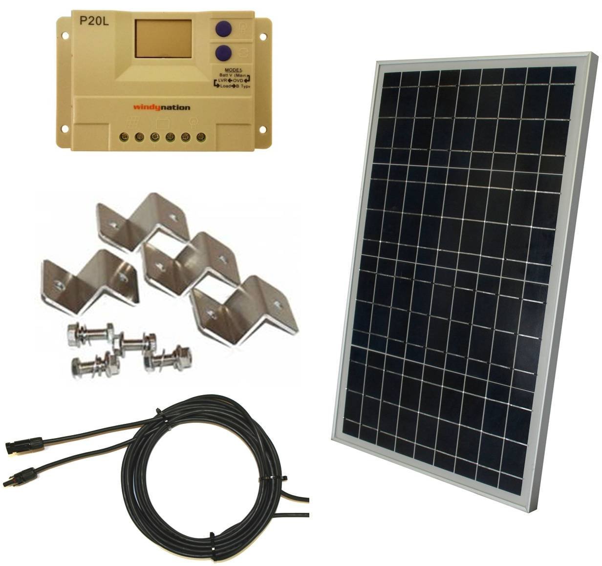 30 W Watt 30W Solar Panel 12V Volt Battery RV Gate Boat Off Grid