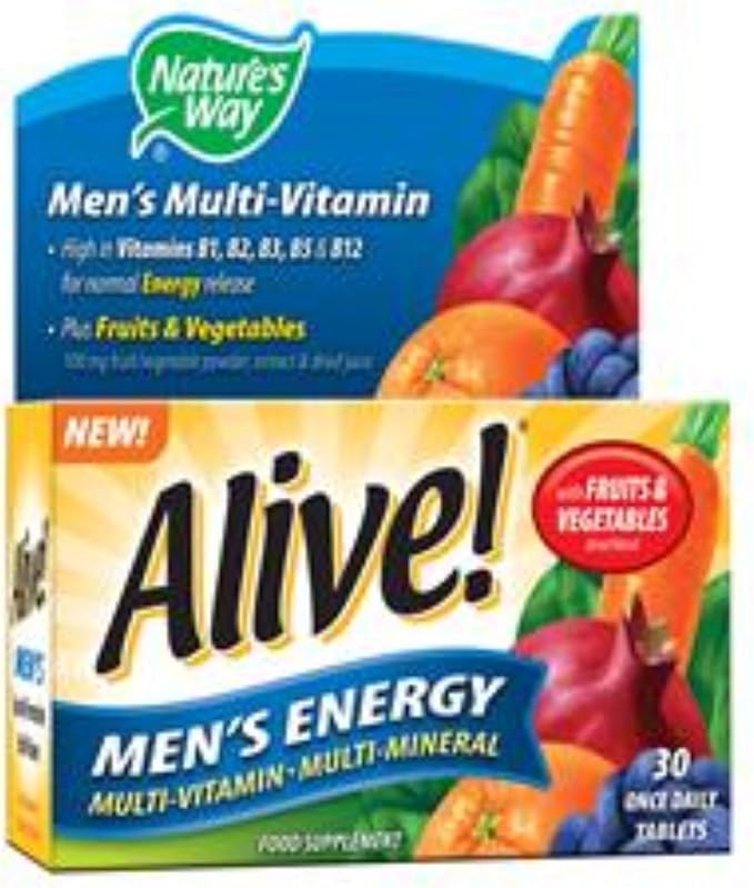 Alive! Men's Energy MultiVitamin and Mineral (30 Tablets) Amazon.co