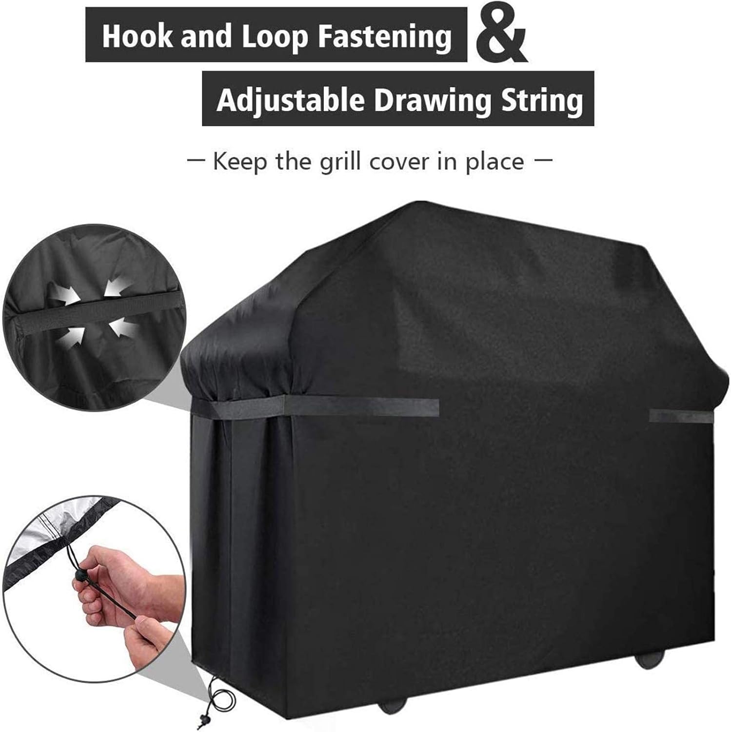 BBQ Grill Cover, Tvird Gas Grill Covers | 58-inch Heavy Duty Waterproof BBQ Cover | Fits Grills for Weber Char-Broil Nexgrill Brinkmann, Windproof, Rip-Proof, Weather & UV Resistant with Storage Bag : Garden & Outdoor