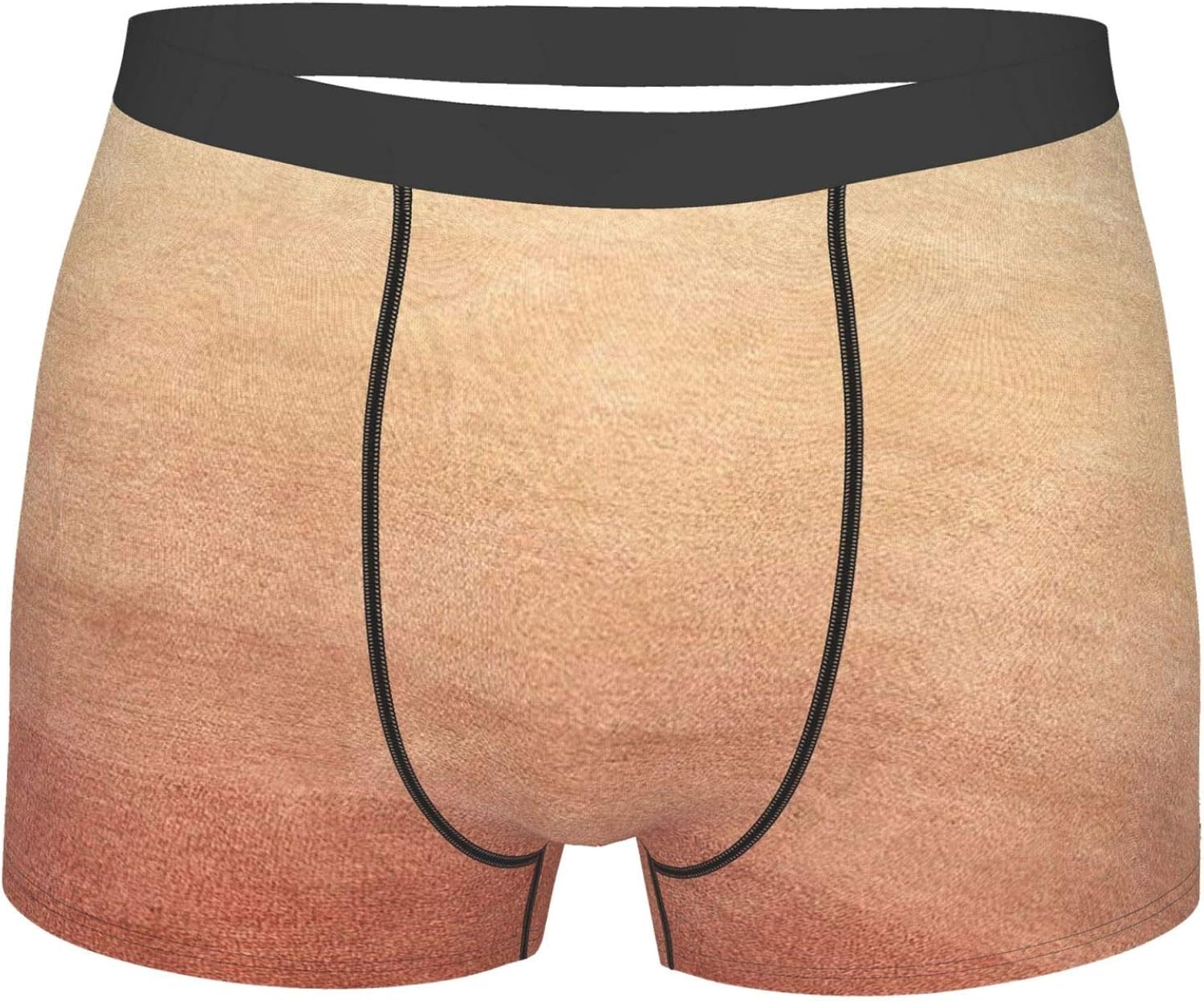 Mens Boxer Briefs Red and Yellow Gradient Leather Underwear with Has