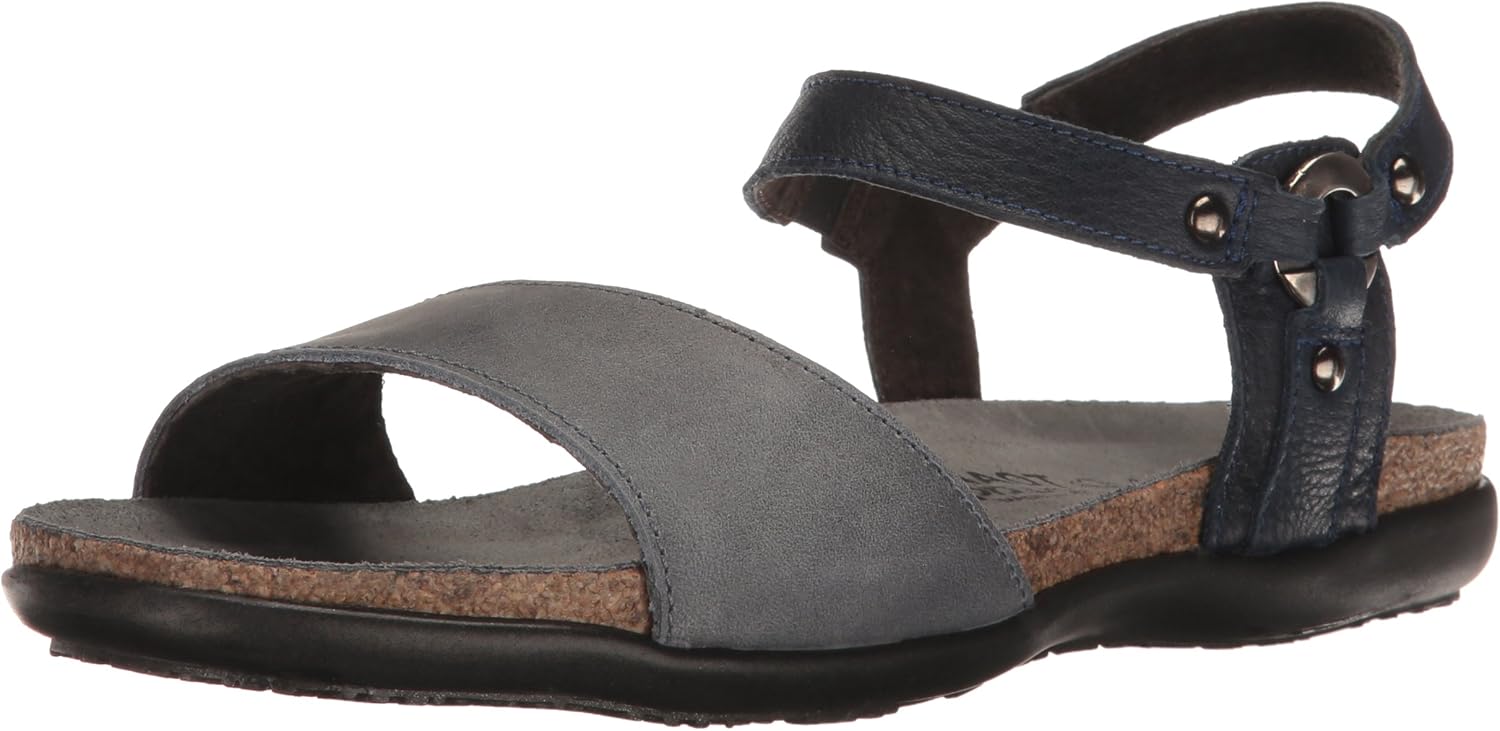 Amazon.com | NAOT Women's Sabrina Sandal Vintage Slate Lthr/Ink Lthr 10 M US | Platforms & Wedges