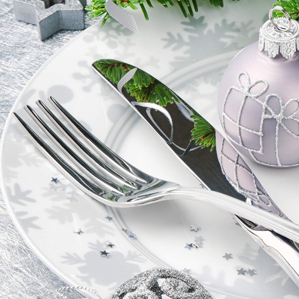 Teivio 20Piece Stainless Steel Flatware Set, Silverware Set with