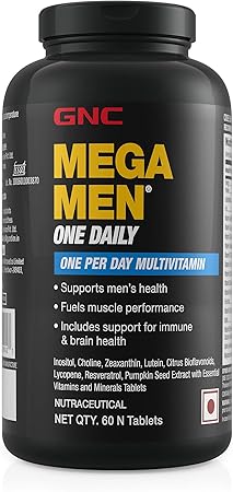 GNC Mega Men One Daily Multivitamin - One Per Day - 60 Caplets