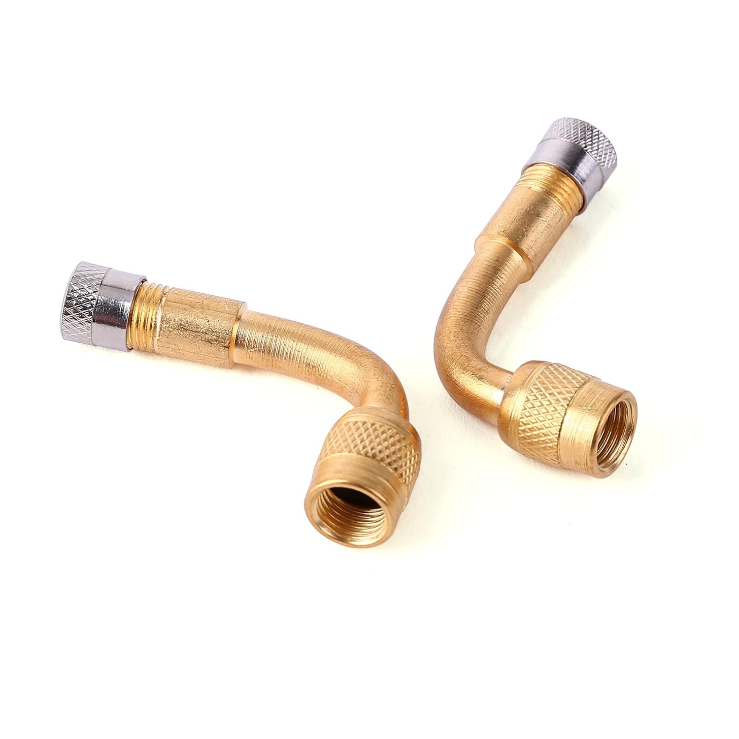 Kit 3 Adaptateurs Valve Pneu QitinDasen - Prolongateurs Coudés 45°/90°/135° Laiton Pour Voiture, Camion, Moto