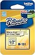 Brother Genuine P-touch M-131 Tape, 1/2" (0.47") Standard P-touch Tape, Black on Clear, for Indoor Use, Water Resistant, 26.2 Feet (8M), Single-Pack