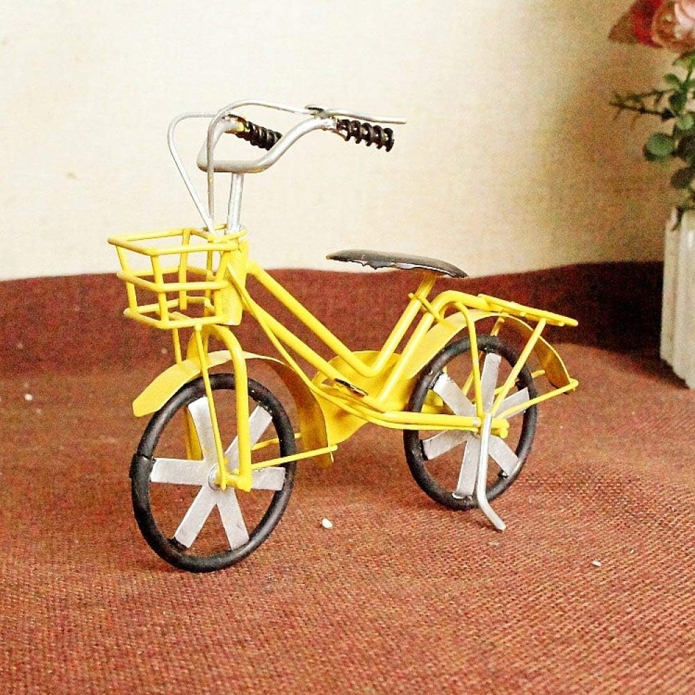 vintage yellow bike with basket