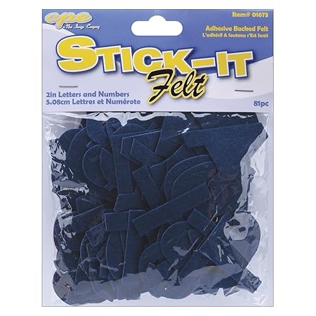 Unbekannt New Image Gruppe Filz Feltables Buchstaben und Zahlen 2-inch-Blue