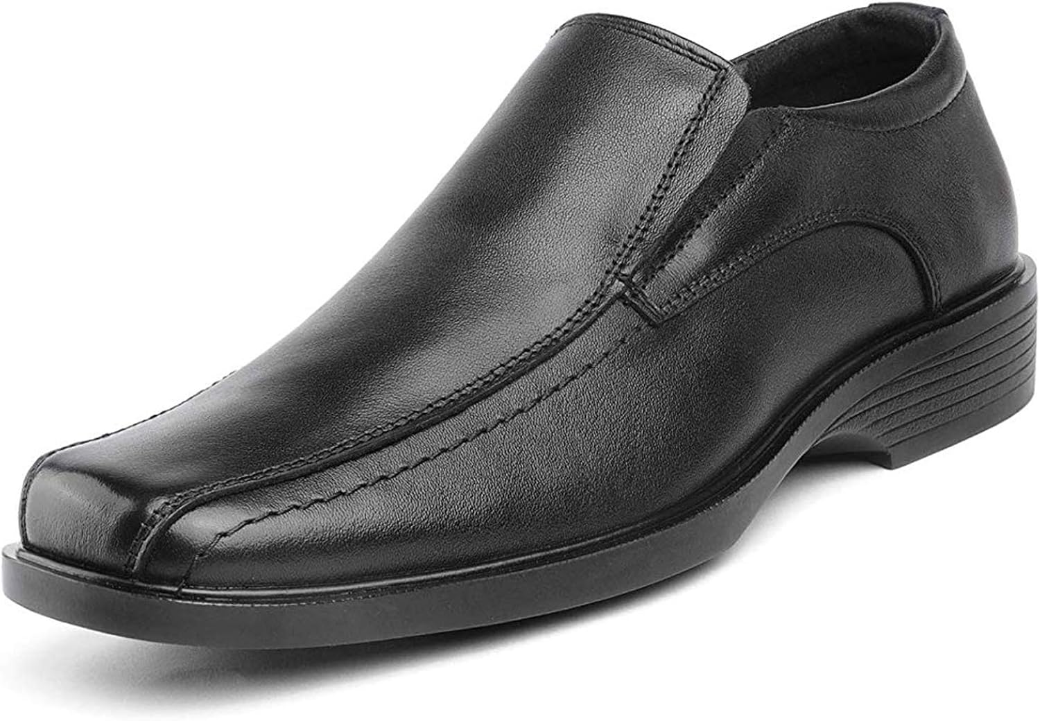 Shoes Bruno MARC Mens Square Toe Stretch Insert Slip On Loafers