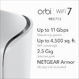 NETGEAR Orbi 770 Series WiFi 7 Mesh System RBE772 Router + Satellite view 2
