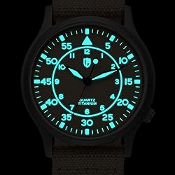 BERNY Men's Titanium Watch Japanese Sweep Second