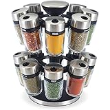 Cole & Mason H121808U 16 Jar Herb & Spice Carousel, Medium, Silver ,10"