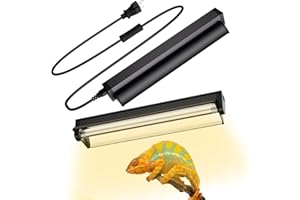 Fliywarl UVB Light for Reptiles, T5 24W 10.0 UVB Reptile Light Fixture, UVB Lamp for Desert & Tropical Reptiles, UVB Light Bar for Bearded Dragons, Lizards, Turtles & Snakes, 22 Inch