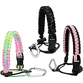 3 PCS Paracord Water Bottle Handle，Paracord Handle for Water Bottle Strap，Fits Wide Mouth Bottles 12oz to 64oz，Paracord Strap Carrier Assembled with Safety Ring and Carabiner for Hiking