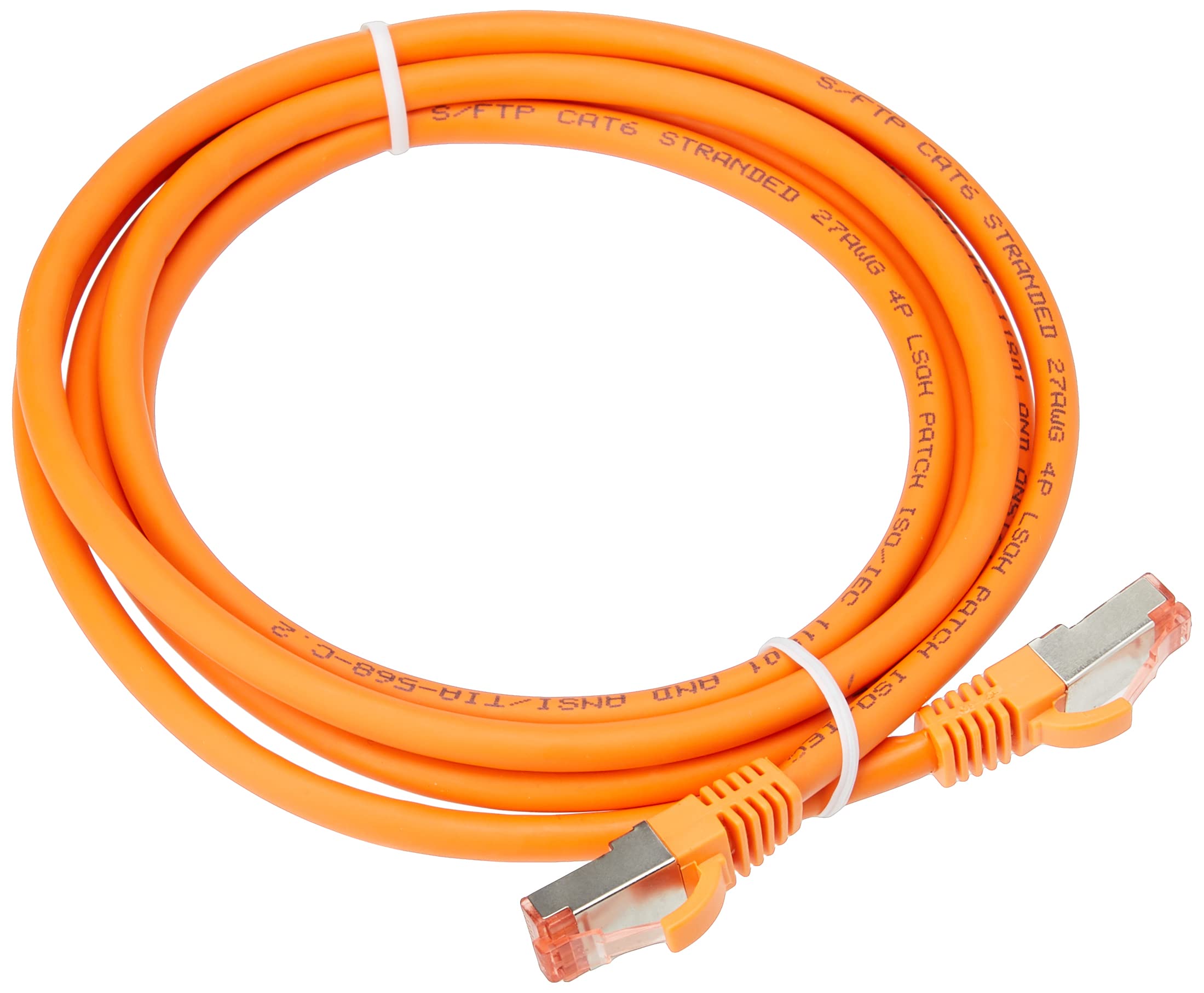Tecline 71502A Category 6 Ethernet Cable with Narrow Kink Protection (2.0 m) Orange