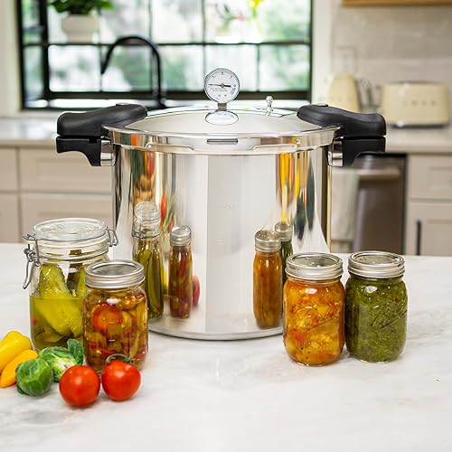 Barton Pressure Canner 22-Quart Capacity Pressure Cooker Built-in