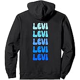Levi Retro Name Stack Design Pullover Hoodie