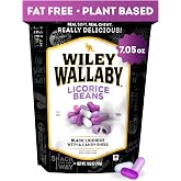 Wiley Wallaby Classic Black Licorice Beans Candy, 7.05oz, 1Pk | Australian-Style Bites with Crunchy Shell, Soft Center and Rich Flavor, Perfect for Everyday Snacking