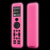 LEFXMOPHY Cover for SofaBaton X1S Remote Control Silicone Case Replacement with Lanyard Hot Pink Glow in Dark