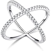 SOMEN TUNGSTEN 925 Sterling Silver 1 Carat Solitaire Round CZ Engagement Wedding Band Classic Six Prong Ring Size 3-13