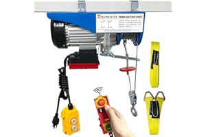 Dremvoist Electric Hoist with Remote Control,1760lbs Electric Hoist,110v Electric Hoist Winch Wireless/Wired 2 in 1,33/65.6FT Lifting Height,for Factories,Garage,Warehouses, Construction Site,Attic