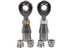 QS Components 1/2 X 1/2-20 Chromoly Panhard Bar Kit with 1/2-3/8 High Misalignment Spacers & Bung .065, Rod End, Heim Joint