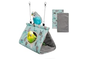 Zeinlenx Bird Nest House Parakeet Cage,Waterproof Hanging Hammock Budgie Toys Bed for Small Medium Cockatiel (S)