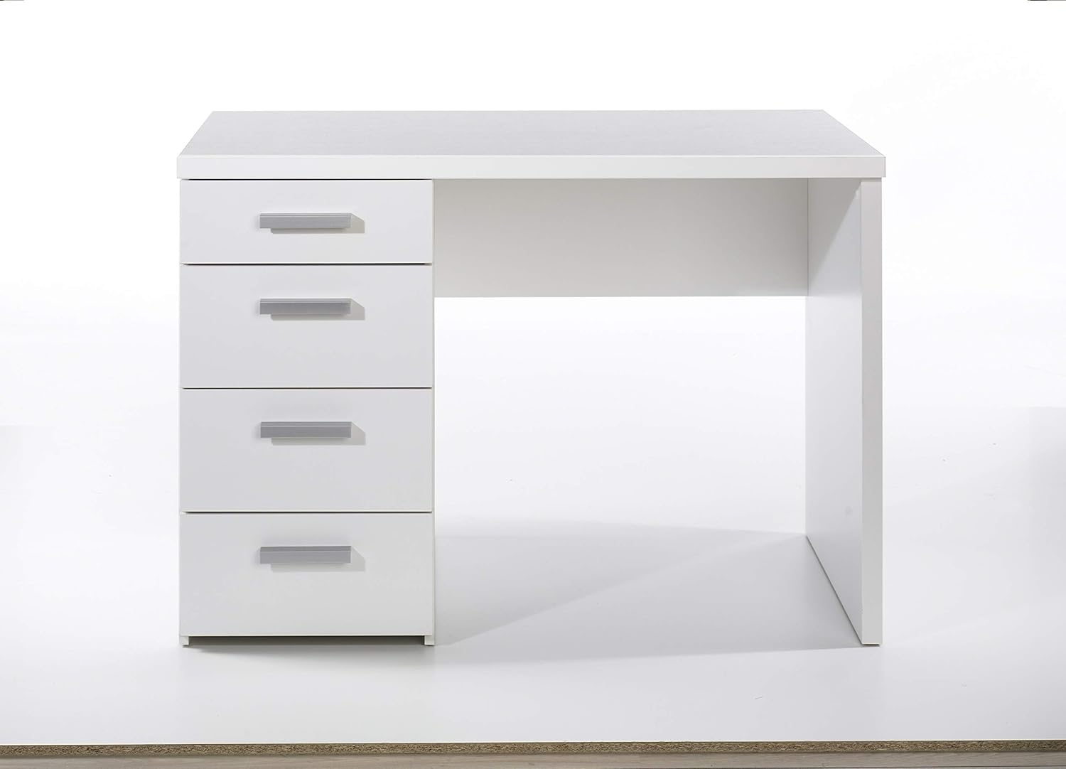 Белый письменный стол с толстой столешницей