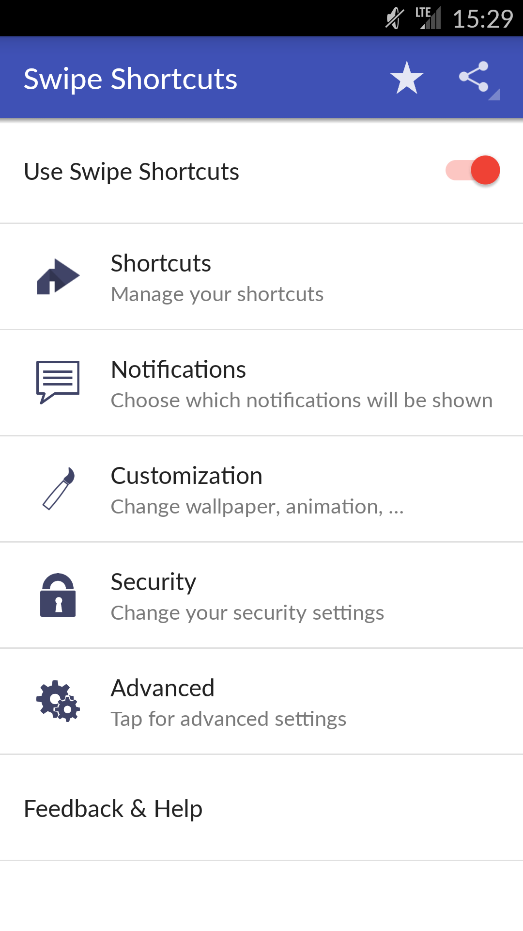 Swipe Shortcuts Lock for Android