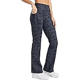 Willit Women's Fleece Lined Pants Yoga Bootcut Thermal Winter Pants High Waisted Flare Leggings Water Resistant