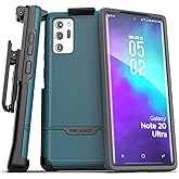 ENCASED Galaxy Note 20 Ultra Belt Clip Protective Holster Case (2020 Rebel Armor) Heavy Duty Rugged Full Body Cover with Holder for Samsung Note 20 Ultra (Blue)