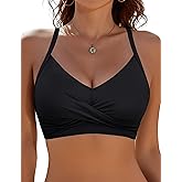 Blooming Jelly Womens Bikini Tops Crisscross Back Swimsuits Tie Knot Bathing Suit Tops Only 2026