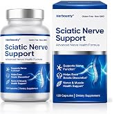 Sciatic Nerve Support Capsules, 120 Count Advanced Nerve Health Supplement | Supports Nerve &amp; Muscle Function, Daily Comfort Support Formula, Easy-to-Swallow Capsules