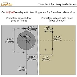 Luokim 40pcs Soft Close Cabinet Concealed Hinges