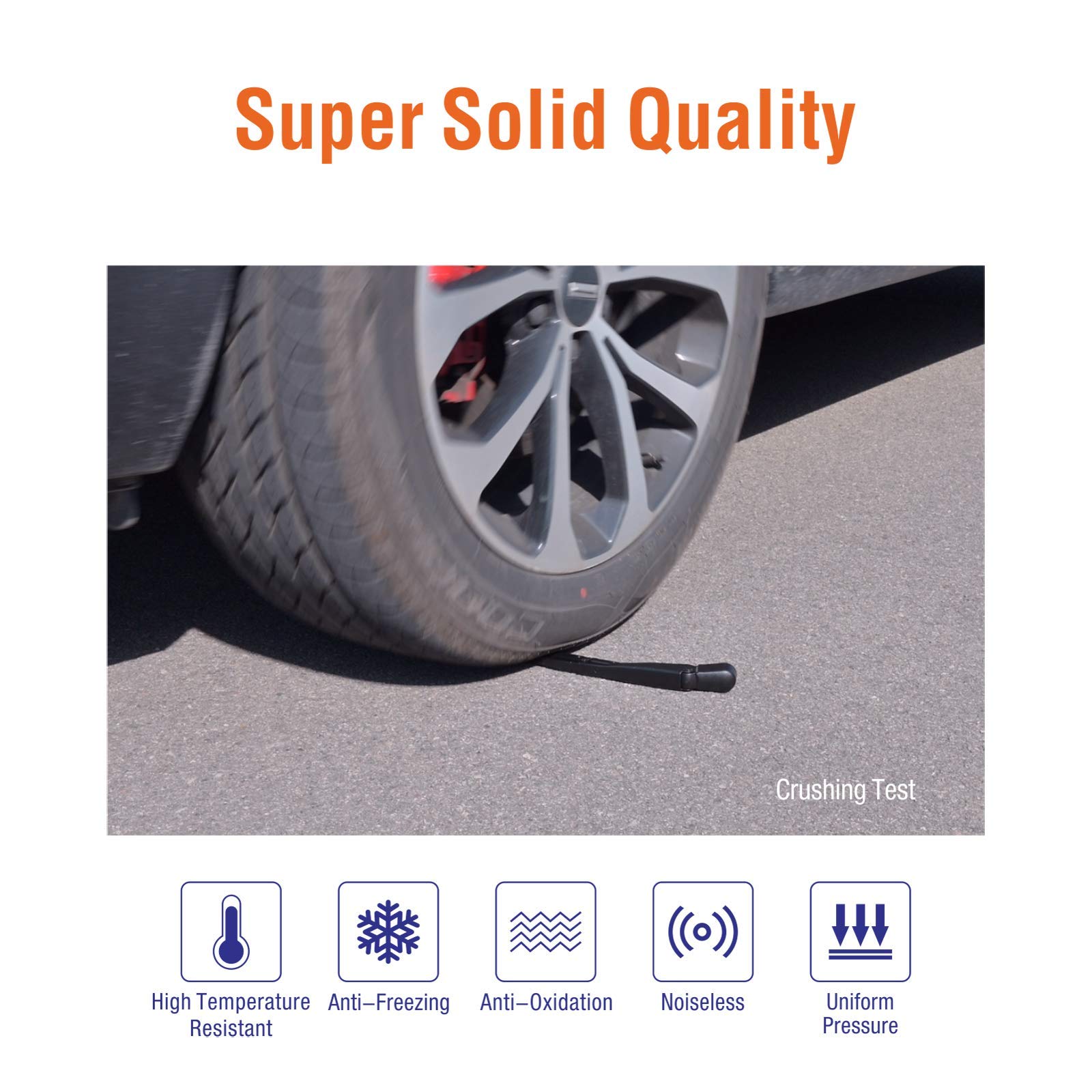 WOWIPER Rear Wiper Arm with Blades Assembly for